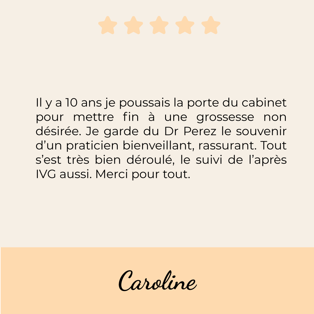 Avis des patients, grossesse non désirée